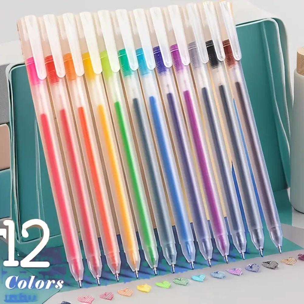 Colors Gel Pens Set, Smooth Writing Pens, Vibrant Colors for Student Study, Diaries, Crafts, Back to School Supplies