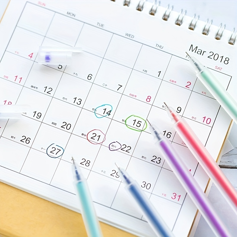 Colors Gel Pens Set, Smooth Writing Pens, Vibrant Colors for Student Study, Diaries, Crafts, Back to School Supplies