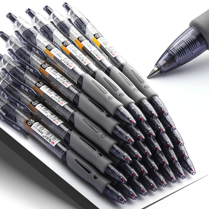 Retractable Gel Pens Set BlackBlueRed Liquid Ballpoint Pen School Stationery Office Writing Tool Fo 0