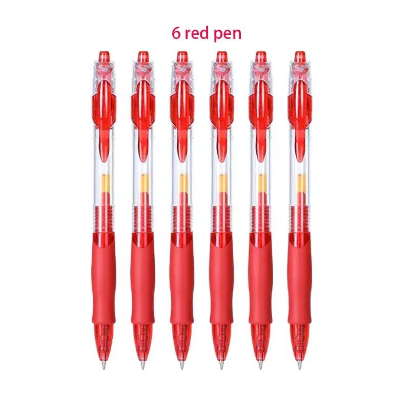 Retractable Gel Pens Set BlackBlueRed Liquid Ballpoint Pen School Stationery Office Writing Tool Fo 10