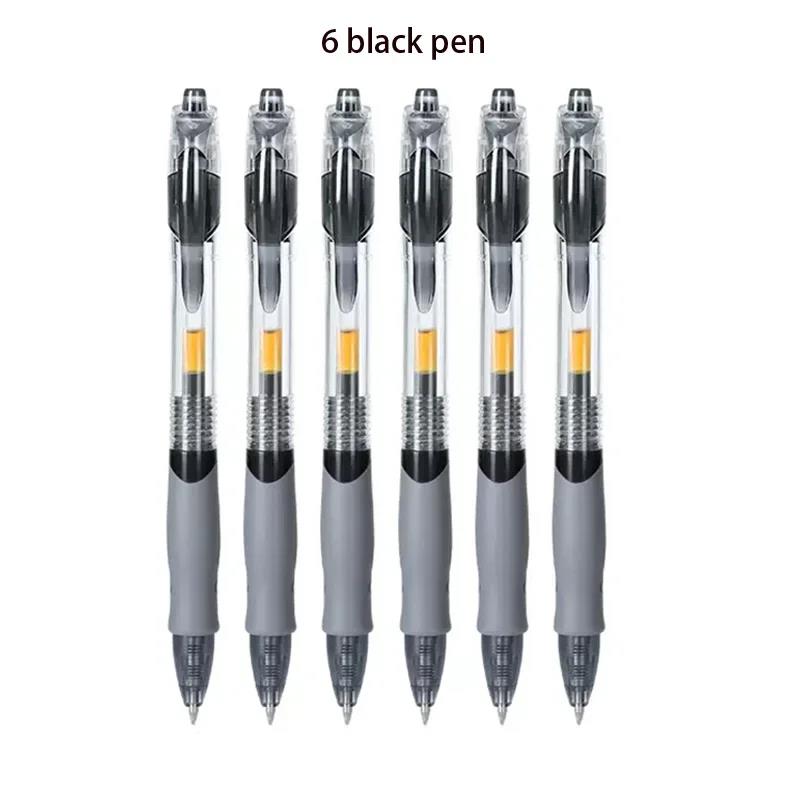 Retractable Gel Pens Set BlackBlueRed Liquid Ballpoint Pen School Stationery Office Writing Tool Fo 8