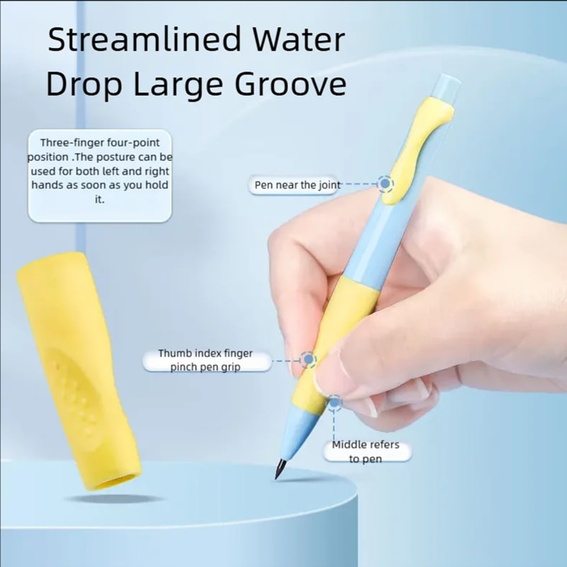 Macaron Propelling Pencil Set Correct Posture Of Holding Pen Mechanical HB Pencil For School And Of