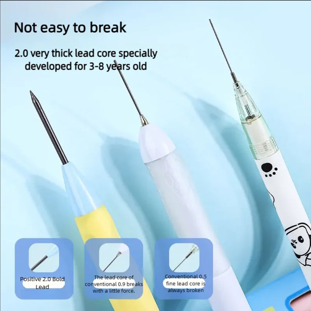 Macaron Propelling Pencil Set Correct Posture Of Holding Pen Mechanical HB Pencil For School And Of