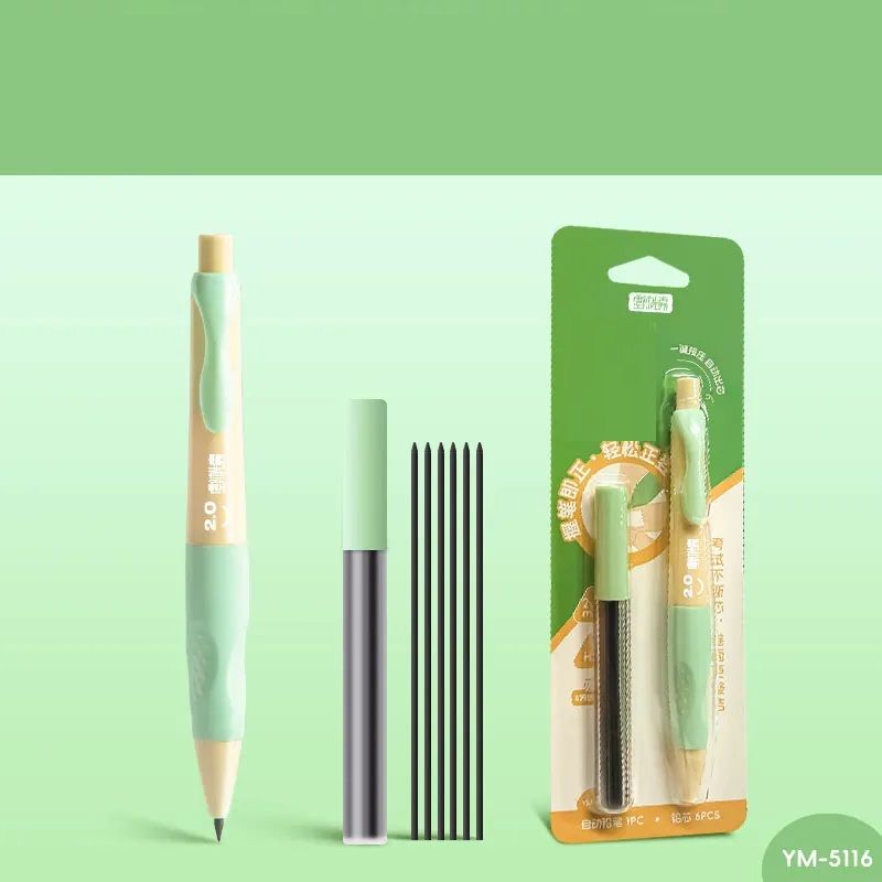 Macaron Propelling Pencil Set Correct Posture Of Holding Pen Mechanical HB Pencil For School And Of