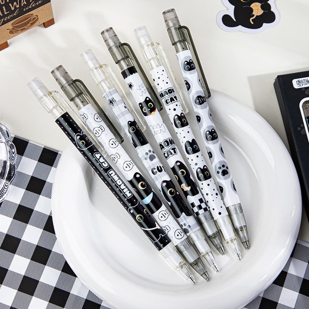 Mechanical Pencils for Writing, Drawing, Cute Cat Design, Ideal for Office School Use, Multicolor Pen