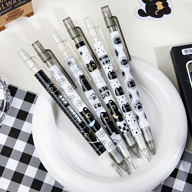 Mechanical Pencils for Writing, Drawing, Cute Cat Design, Ideal for Office School Use, Multicolor Pen