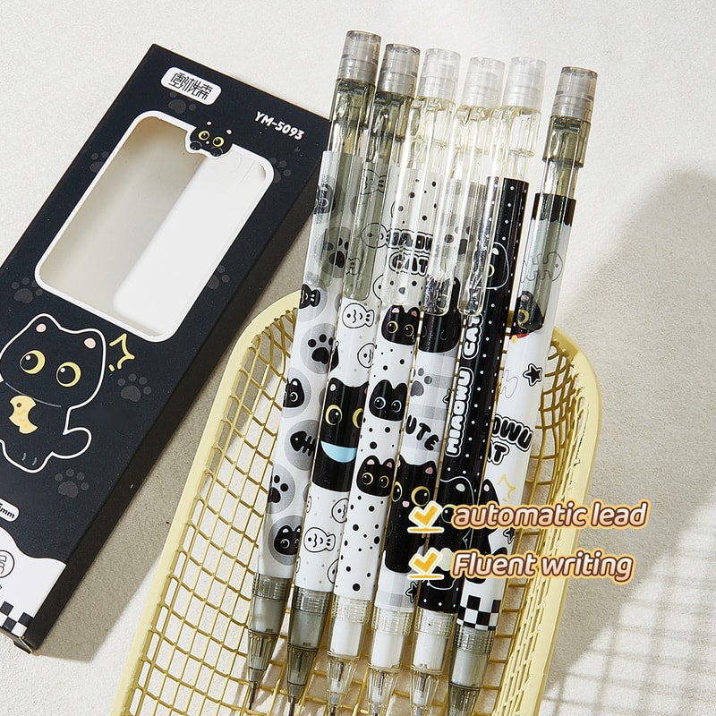 Mechanical Pencils for Writing, Drawing, Cute Cat Design, Ideal for Office School Use, Multicolor Pen
