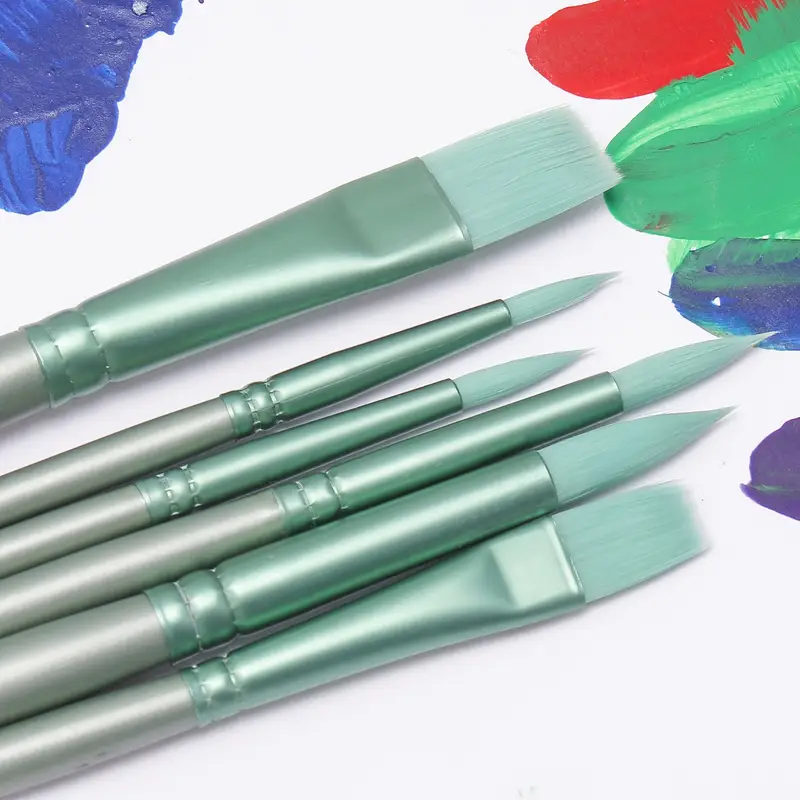 Premium Brush Set, Sharp and Flat Watercolor Brushes, Nylon Hair Acrylic Brushes, Painting Supplies for Artists