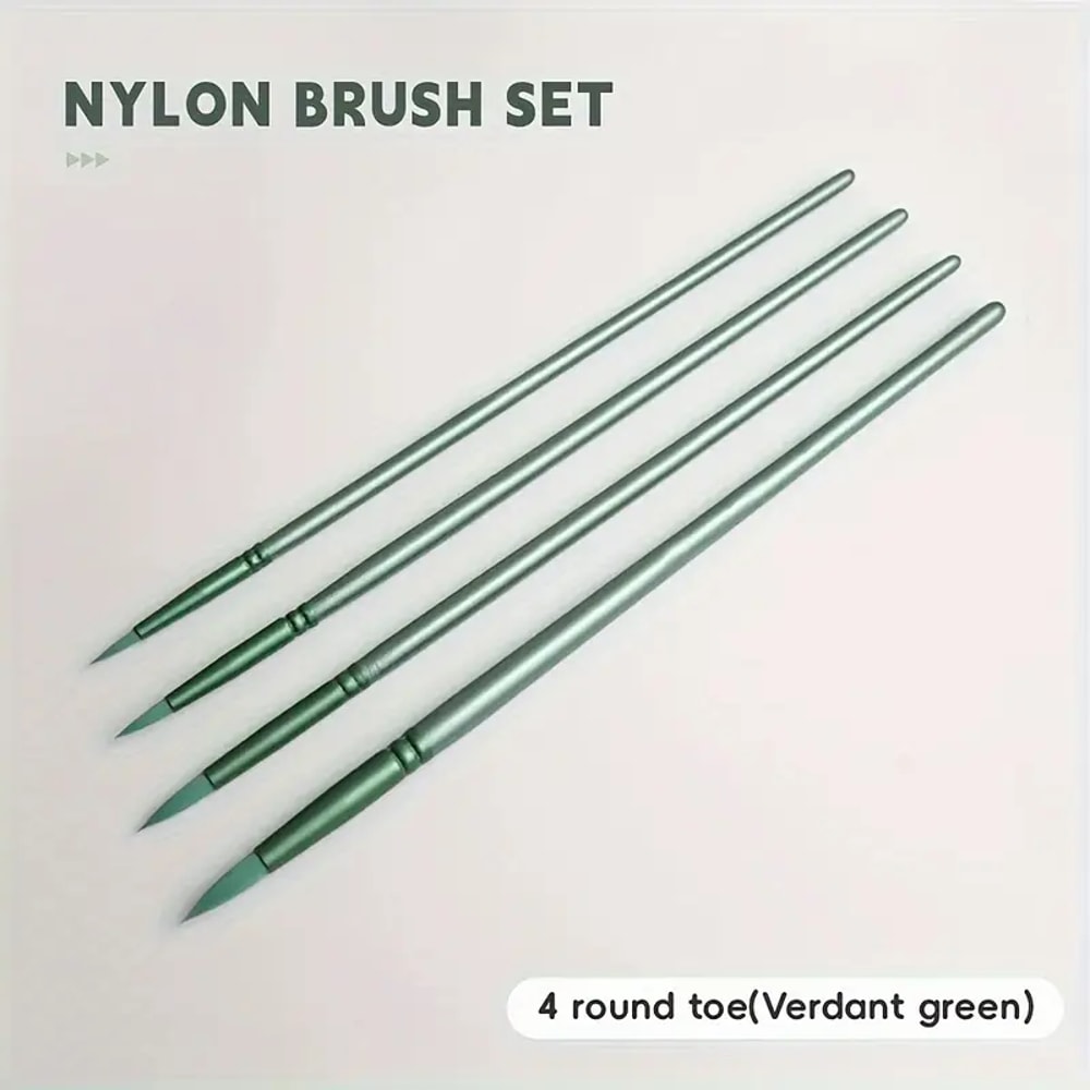 Premium Brush Set, Sharp and Flat Watercolor Brushes, Nylon Hair Acrylic Brushes, Painting Supplies for Artists