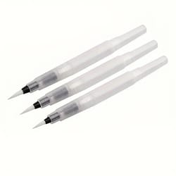 refillable water brushes, fine tip for watercolor lettering, portable travel art supplies for calligraphy, soluble