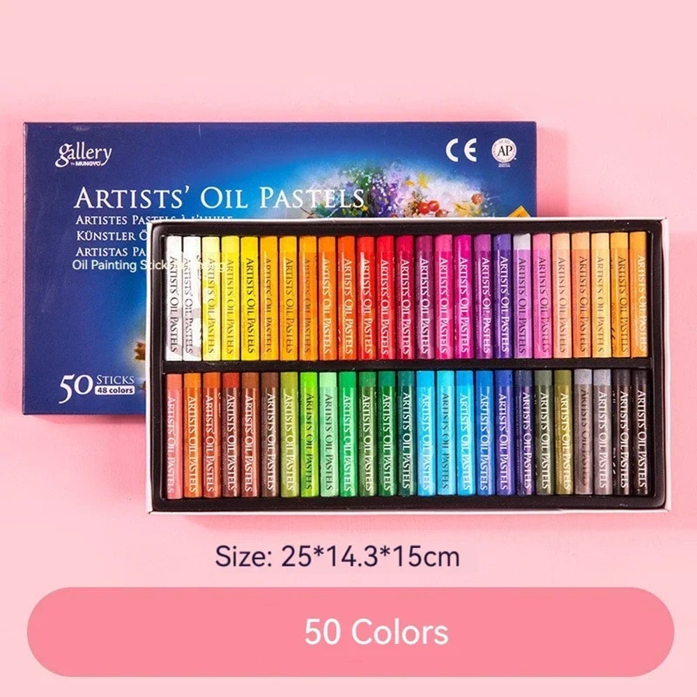 Artist Oil Pastel Set Colors, Professional Painting Drawing Graffiti Art Crayons, Washable, Non Toxic Round Sticks