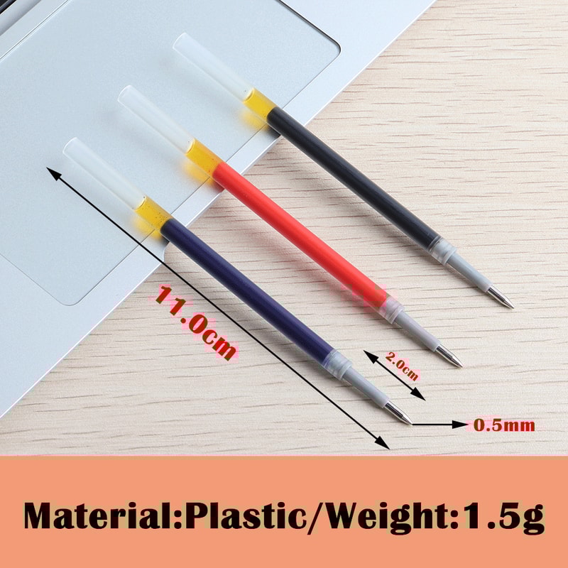 Gel Pen Refills, Ink Colors Red Blue Black, Writing Point, Refill for School Office Stationery Supplies