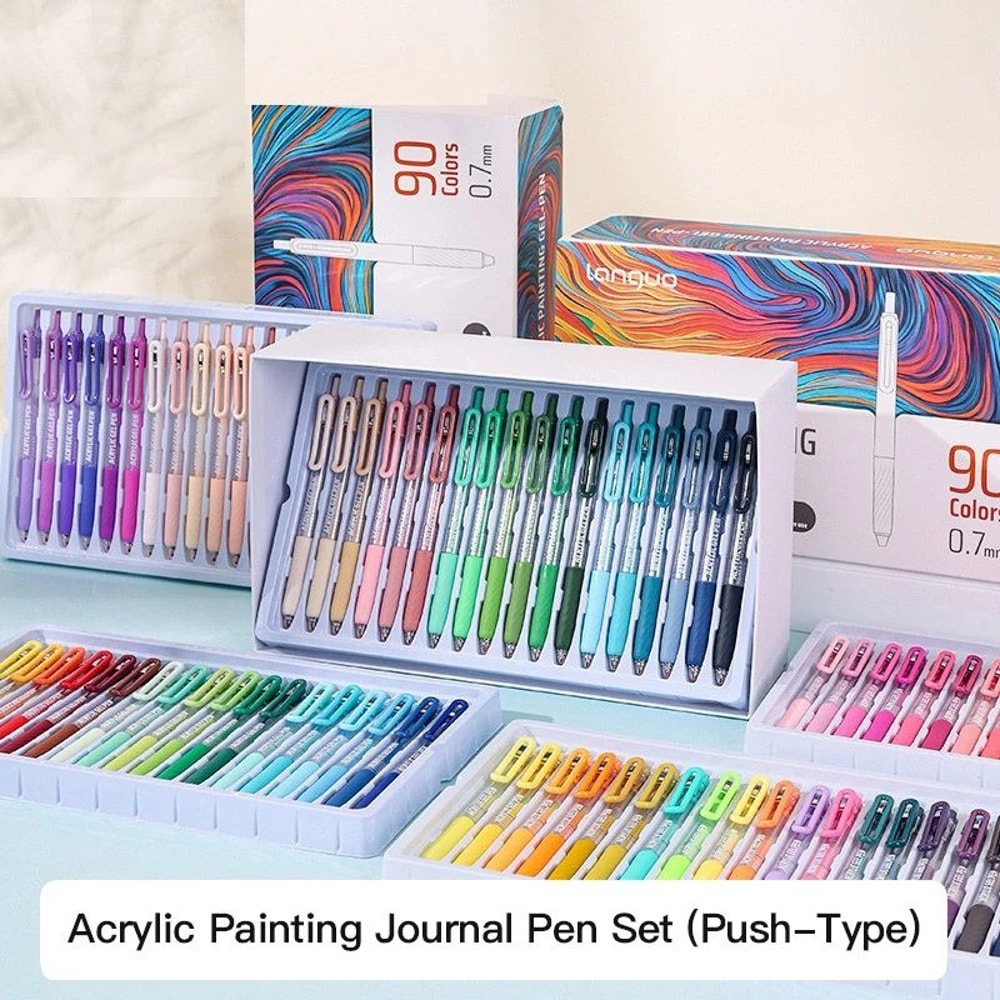 Colors Acrylic Painting Gel Pens Retractable 07mm Tip Student Handbook Pen For Graffiti And Writing 1