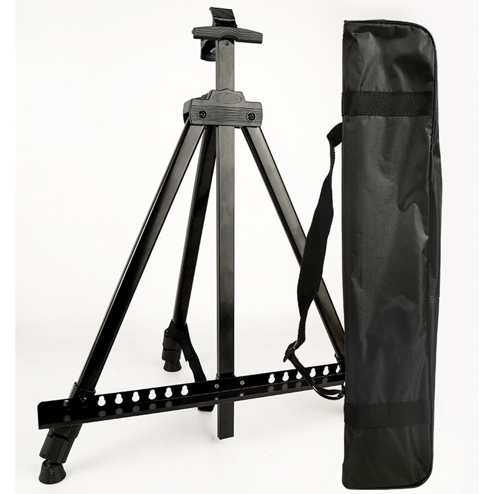 Portable Adjustable Metal Sketch Easel, Foldable Travel Easel with Bag, Artist Art Supplie Stand, Outdoor Sketch Drawing