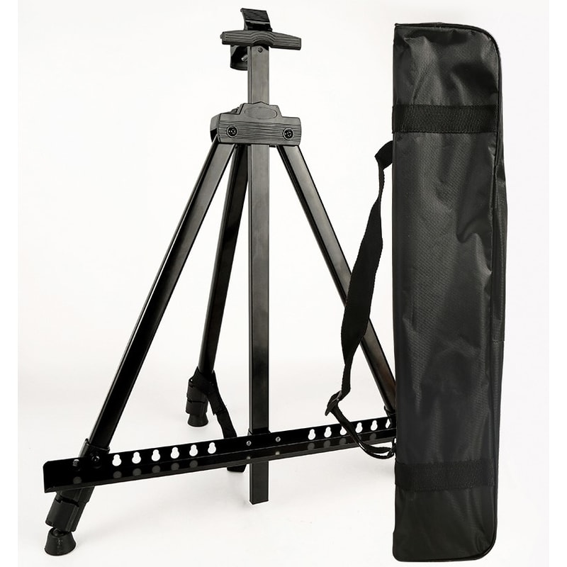 Portable Adjustable Metal Sketch Easel, Foldable Travel Easel with Bag, Artist Art Supplie Stand, Outdoor Sketch Drawing