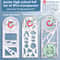 Multifunctional Geometric Function Ruler Set Mathematic Drawing Template Measuring Tool For Art Stu 10