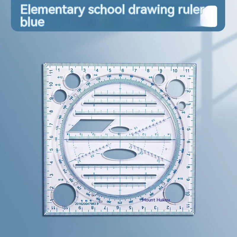Multifunctional Geometric Function Ruler Set Mathematic Drawing Template Measuring Tool For Art Stu 16