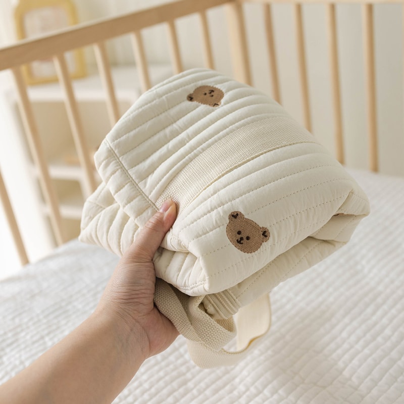 Little Bear Embroidered Handheld Shoulder Bag, Cute Cartoon Large Capacity, Mommy Bag for Parent and Child, Ideal