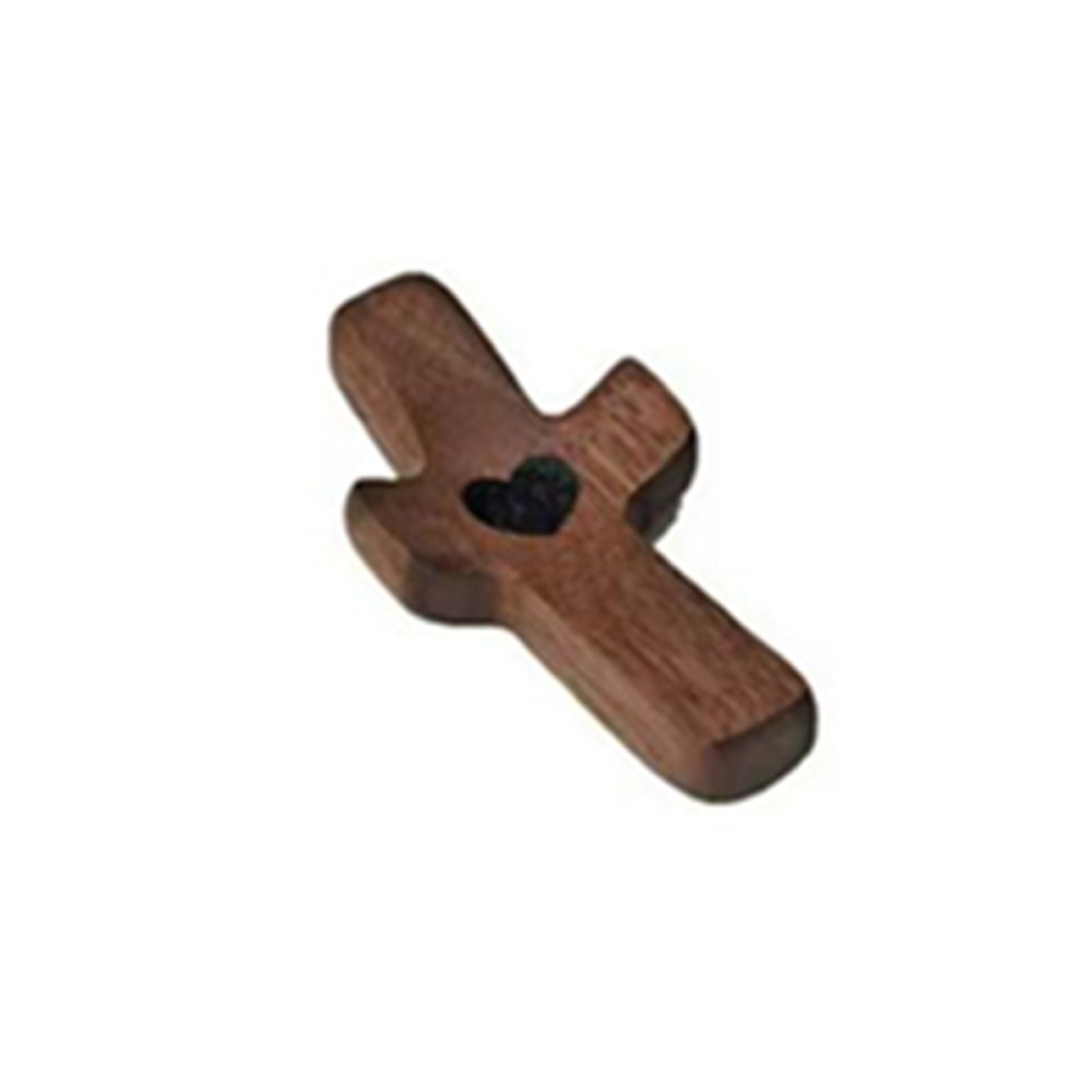 Cross My Heart Encouragement Gift Handheld Wooden Cross With Epoxy Heart Emotional Support Pocket C 6