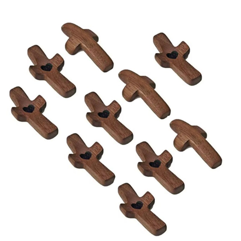 Cross My Heart Encouragement Gift Handheld Wooden Cross With Epoxy Heart Emotional Support Pocket C 7