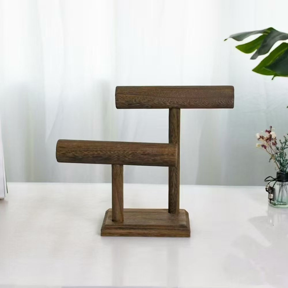Wooden Watch Holder Stand, Jewelry Organizer for Bracelets and Necklaces, Watch Display Tower