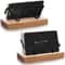 Premium Business Card Holder, Desk Organizer for Multiple Cards, Durable Construction, Recycled Wood Metal Desktop