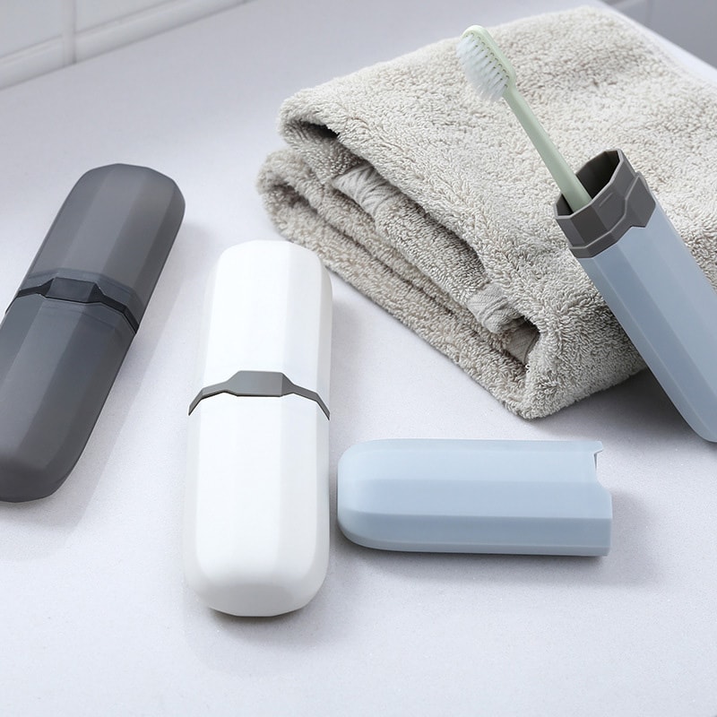 Portable Toothbrush Cover, Storage Box for Travel, Hiking, Camping, Daily Bathroom Accessories, Toothbrush Holder Case