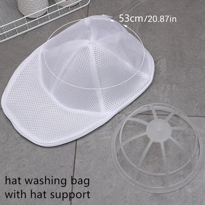 Baseball Cap Washing Bag, Anti-Deformation Hat Cleaning Mesh, Convenient Washing Machine Hat Bag
