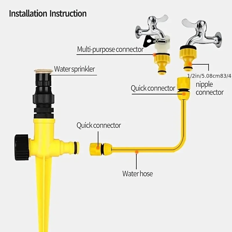 Rotation Automatic Garden Sprinkler Perfect For Lawns Farms And Greenhouses Efficient Watering Solu 3