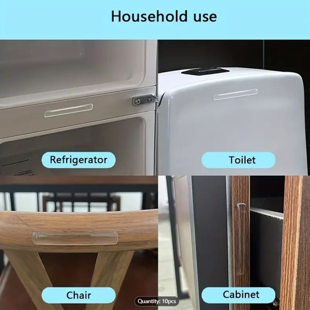Transparent Door Impact Mats, Silicone Seal for Household Use, Mute Strip, Impact Seal Tape