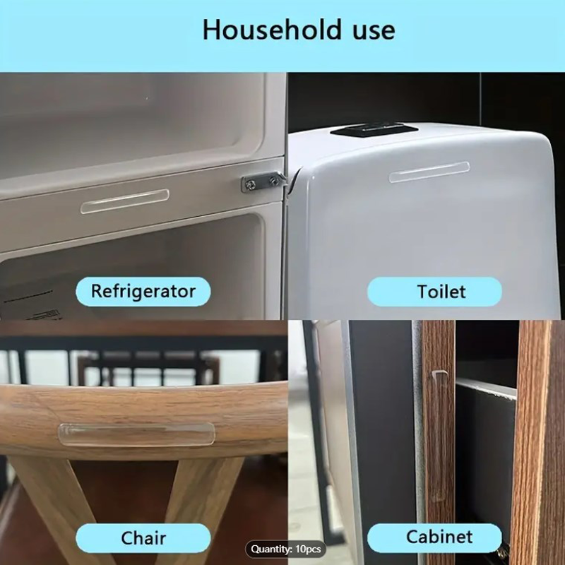 Transparent Door Impact Mats, Silicone Seal for Household Use, Mute Strip, Impact Seal Tape