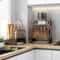 Stainless Steel Knife Holder Kitchen Rack Cutting Board Rack Integrated Storage Rack Home Counterto 1