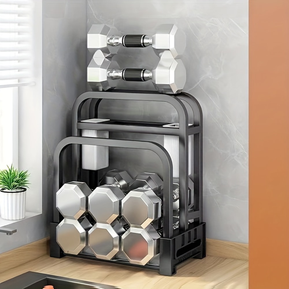 Stainless Steel Knife Holder Kitchen Rack Cutting Board Rack Integrated Storage Rack Home Counterto 3