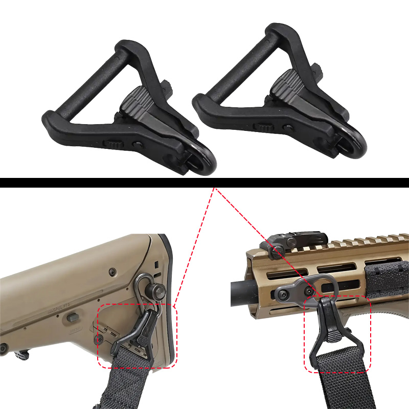 Nylon Paraclip Sling Attachment Point, Universal Fit for Webbing, Hunting Shooting Gun Accessory