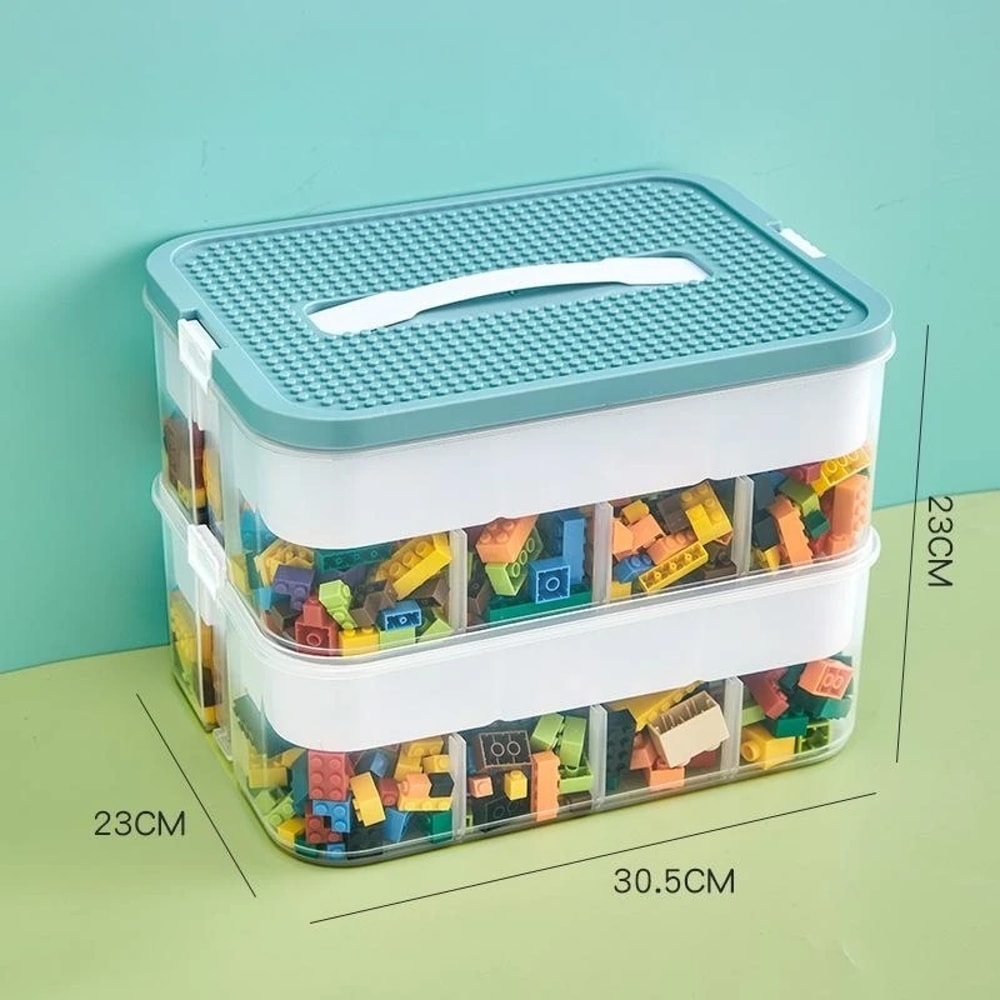 Plastic Lego Storage Box For Kids Jigsaw Puzzle Organizer Building Block Container Kidroom Toy Sort 8
