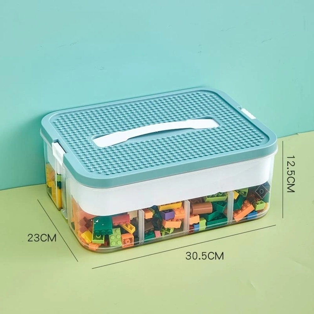Plastic Lego Storage Box For Kids Jigsaw Puzzle Organizer Building Block Container Kidroom Toy Sort 6