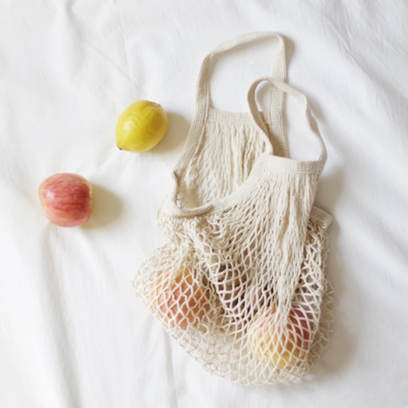 Cotton String Shopping Tote Bags, Reusable Grocery Mesh Bags, Eco Friendly Fruit Vegetable Storage Organizer