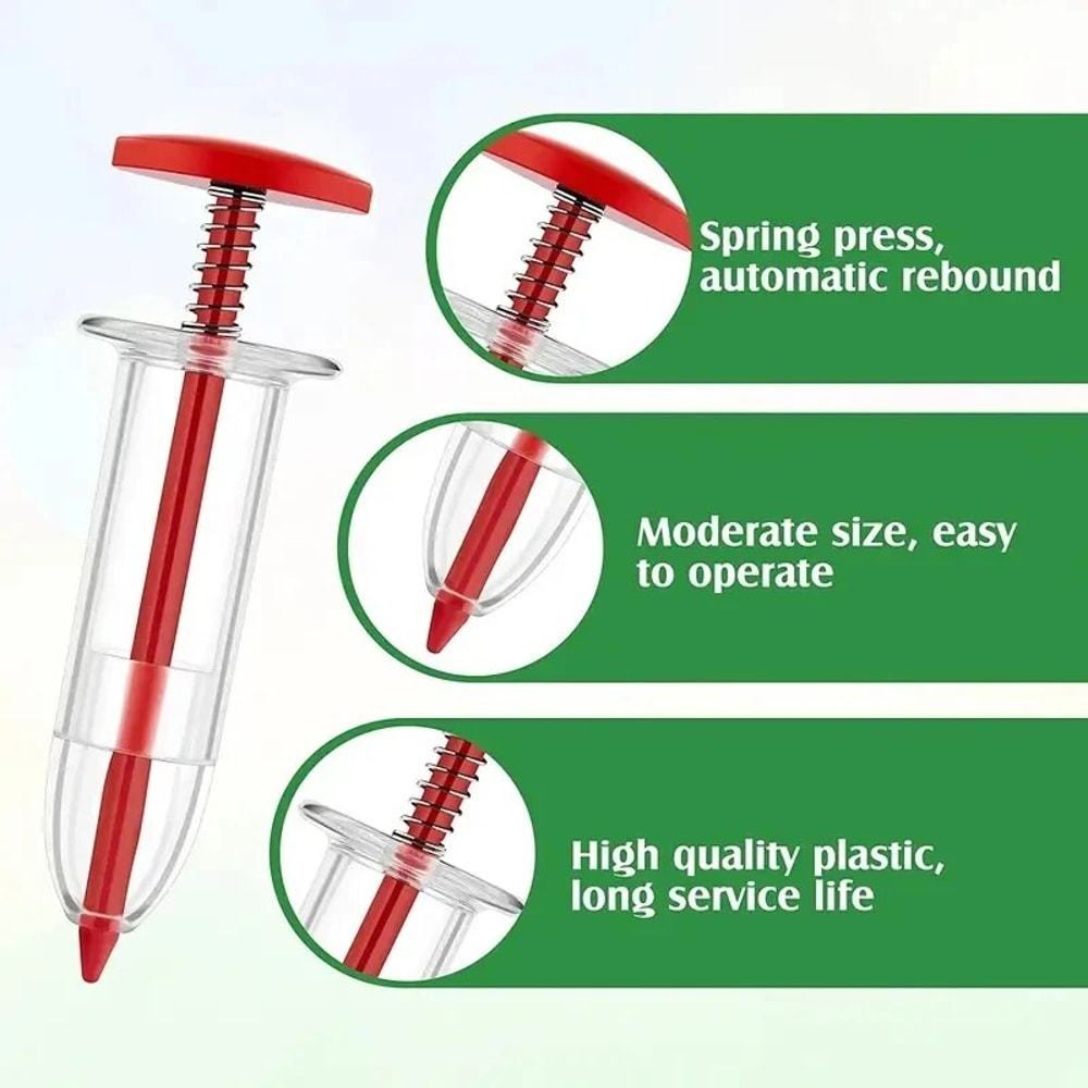 Garden Seeds Dispenser Mini Handheld Seeder Flower Grass Syringe Sowing Supplies For Garden Seeds E 3