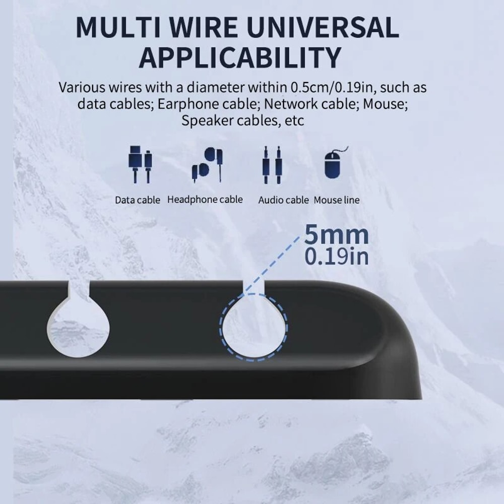 Data Cable Organizer, Desktop Charging Cable Storage Protector, Mouse Cable Winding Device, Headphone Fixing Clip