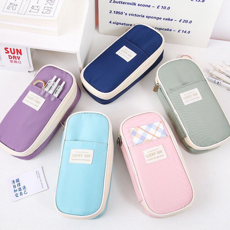 Big Capacity Pencil Pen Case Office College School Organizer Large Storage Bag Pouch Holder For Tee 1