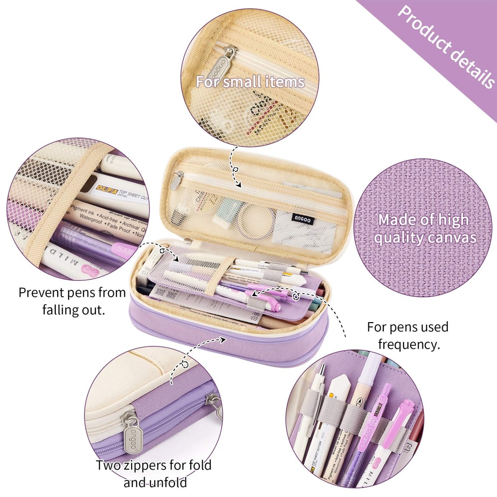 Big Capacity Pencil Pen Case Office College School Organizer Large Storage Bag Pouch Holder For Tee 3