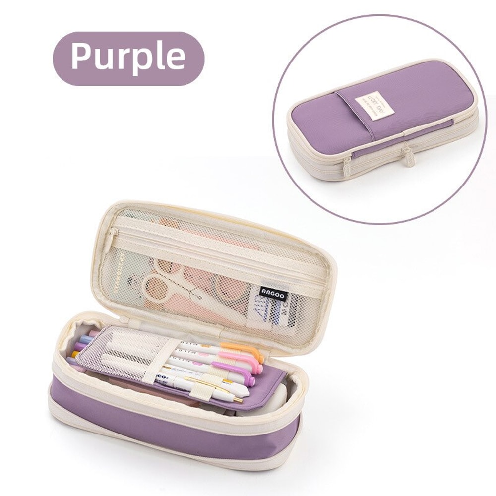 Big Capacity Pencil Pen Case Office College School Organizer Large Storage Bag Pouch Holder For Tee 6