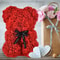 Valentines Rose Bear Gifts For Her Red Artificial Flowers Bear With Rose Bouquet Romantic Gift For 0