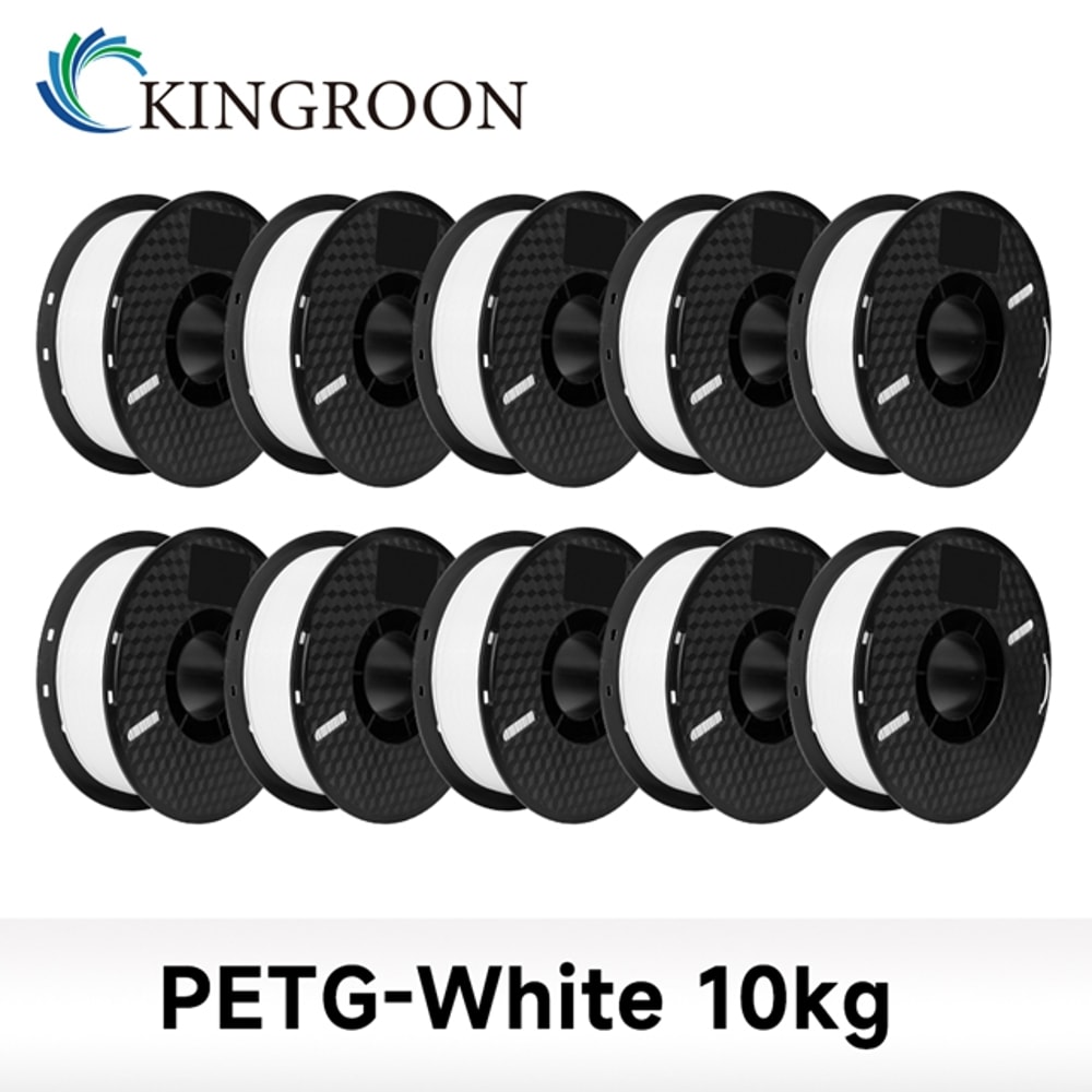 KINGROON PLAABSPETG Filament Black White Gray Rolls PLA PETG Plastic For 3D Printer 12