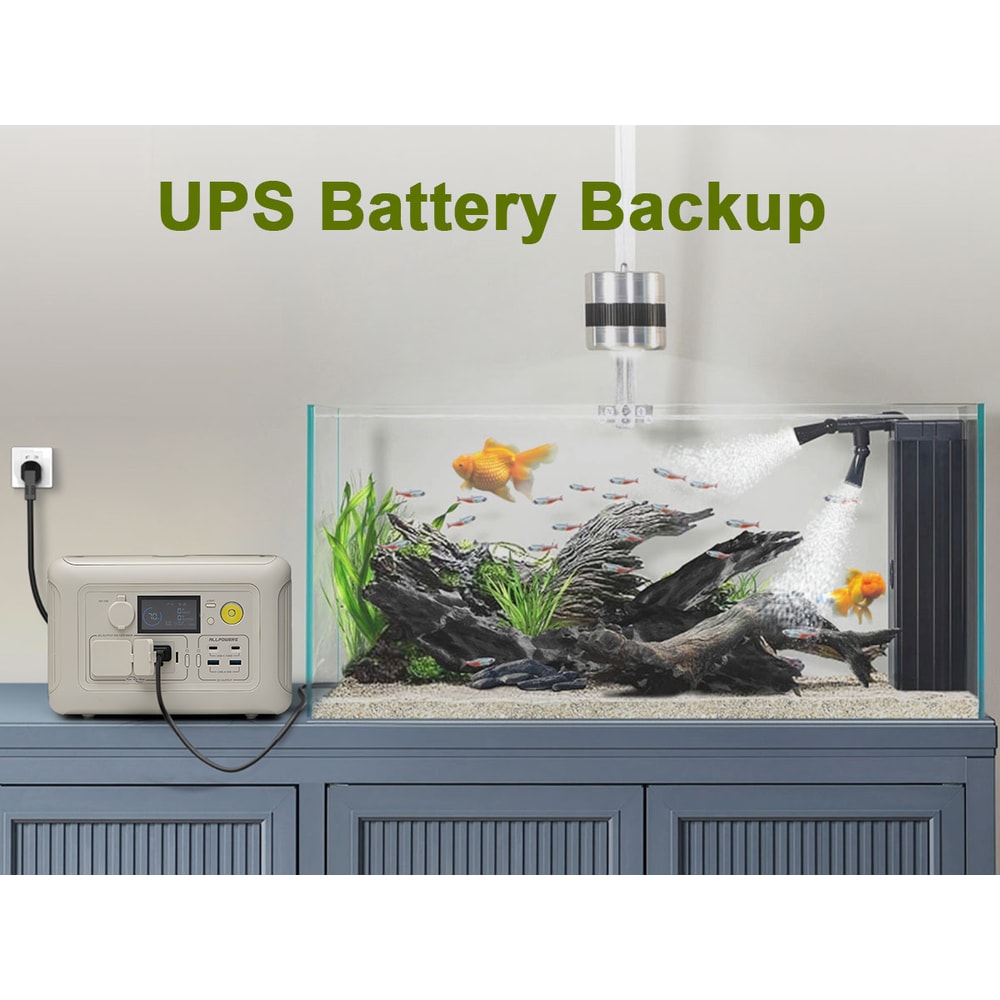 Portable Generator Powerstation With AC Outlets LiFe Battery For Home Tents Outdoor RV Camping 4