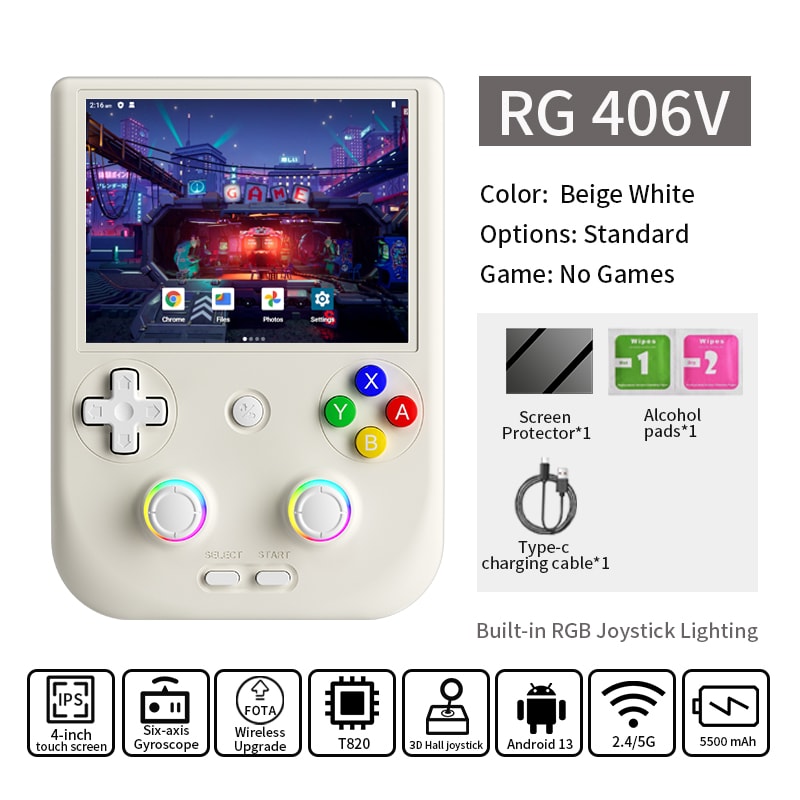 ANBERNIC RG Handheld Game Console IPS Multitouch Screen Android Retro Video Games DP Support FOTA 8