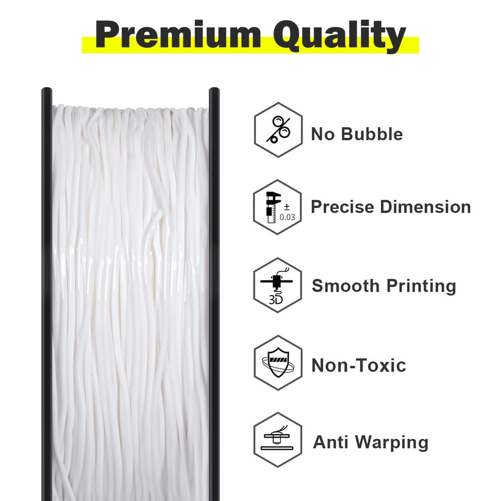 Printer Flexible Filament 1Spool Plastic NonToxic Vacuum Packaging Shore Hardness For Precise Print 2