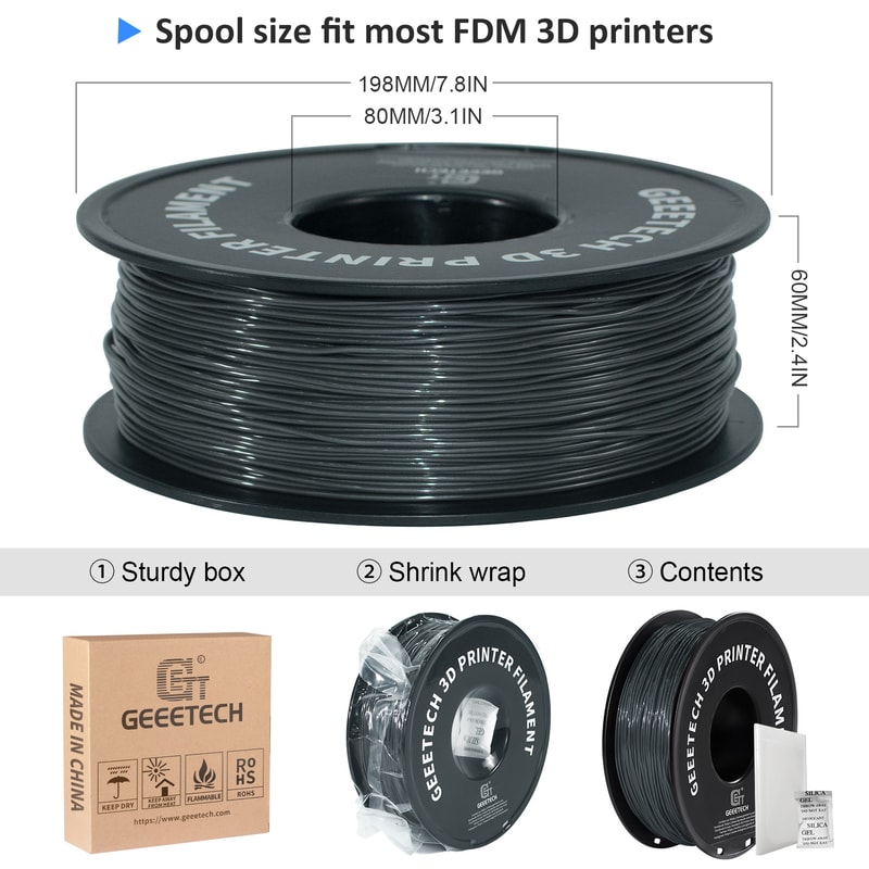 Printer Flexible Filament 1Spool Plastic NonToxic Vacuum Packaging Shore Hardness For Precise Print 5
