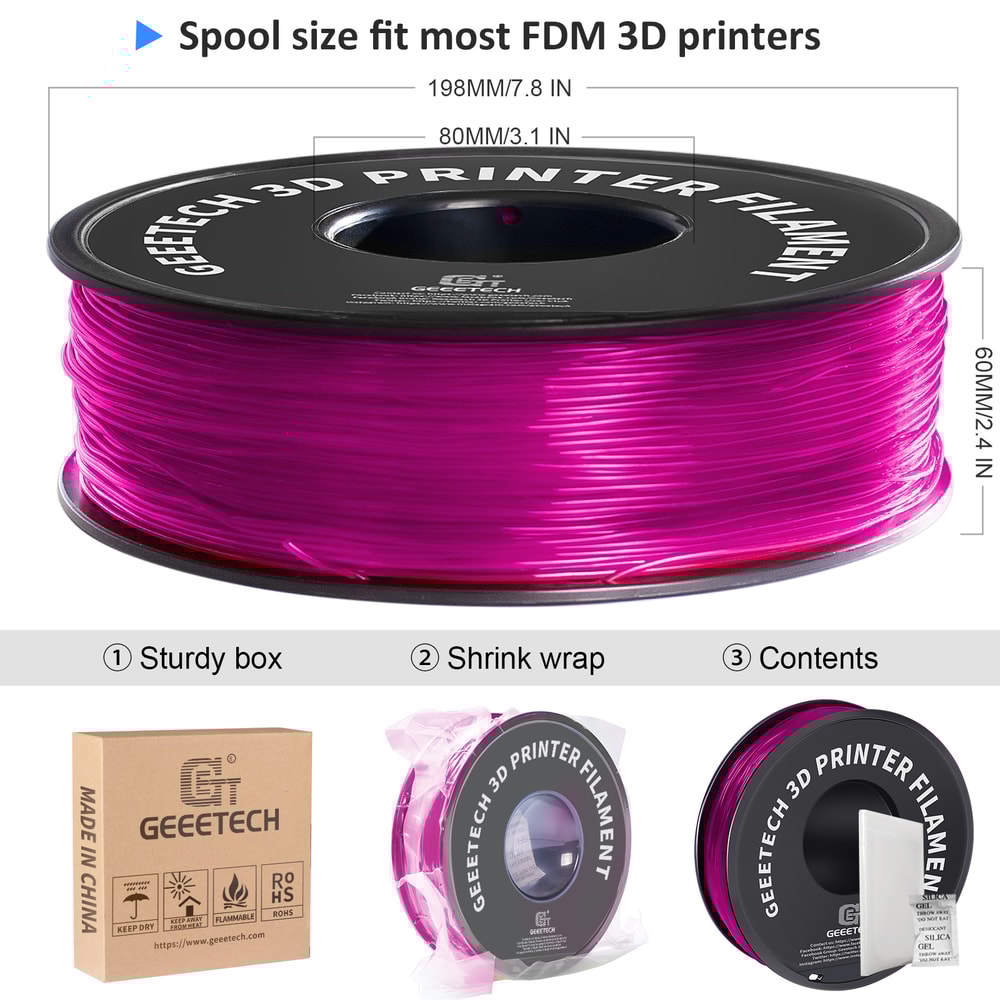 Printer Flexible Filament 1Spool Plastic NonToxic Vacuum Packaging Shore Hardness For Precise Print 7