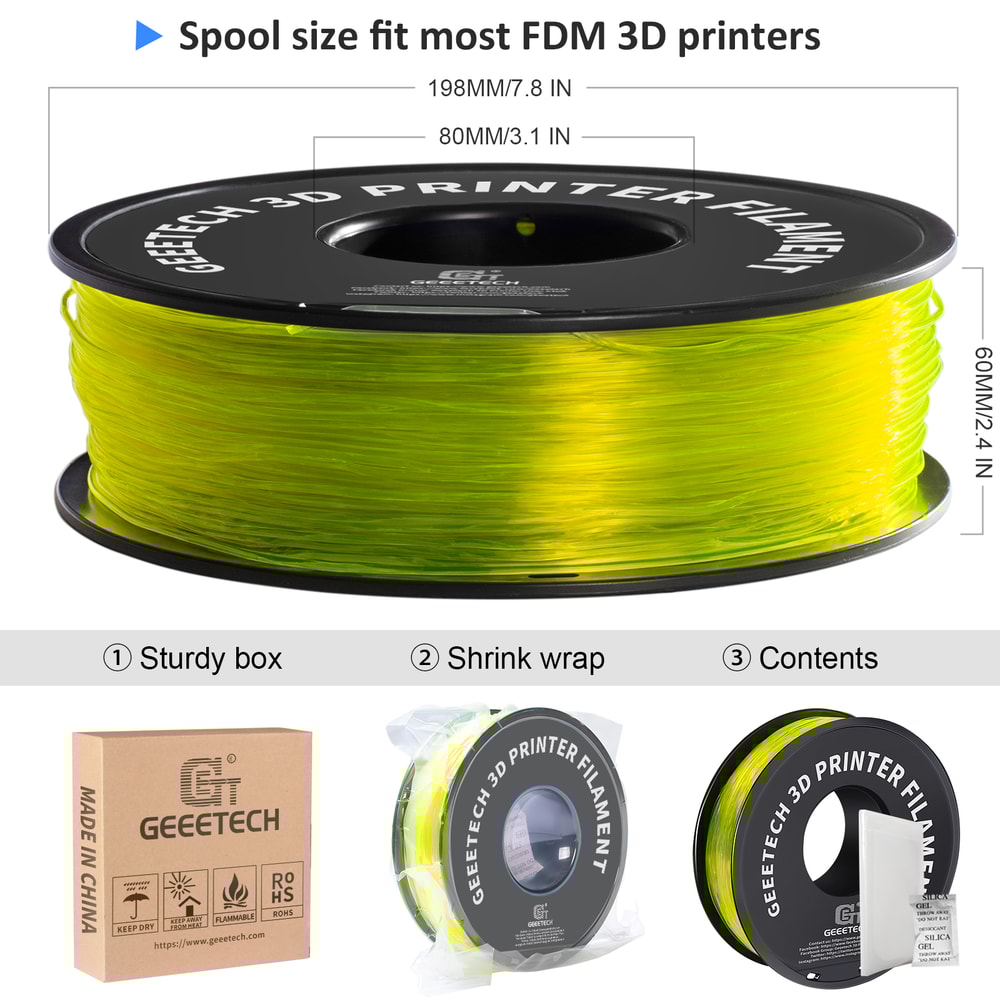 Printer Flexible Filament 1Spool Plastic NonToxic Vacuum Packaging Shore Hardness For Precise Print 9